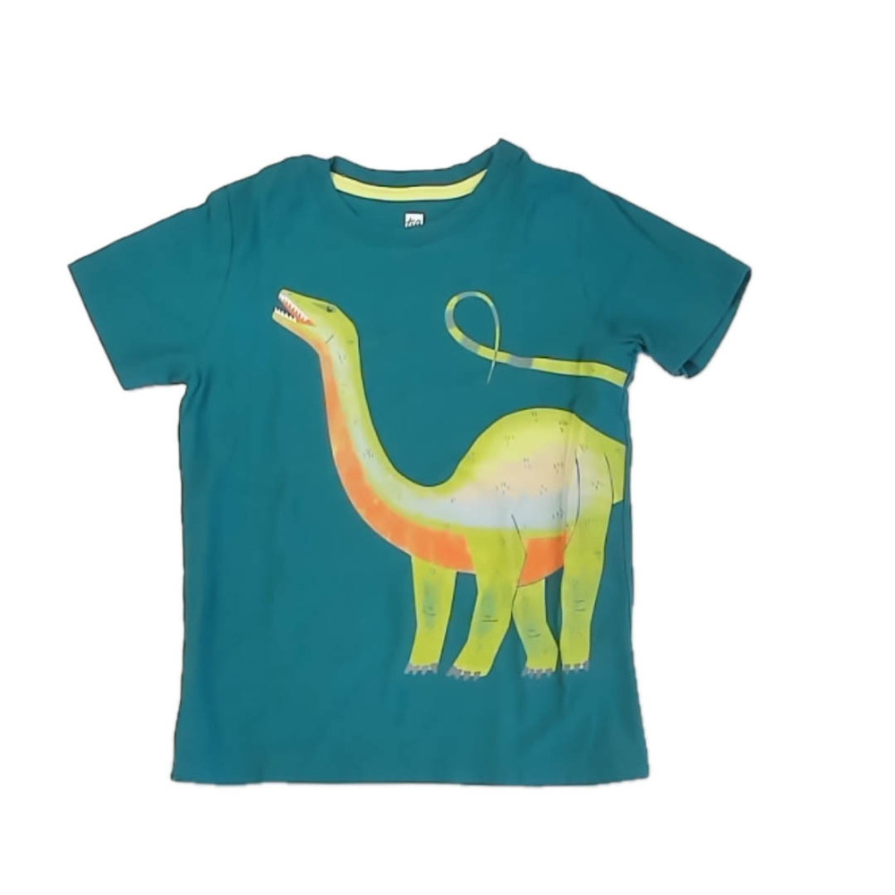 Tea Collection Boys Green Dinosaur T-Shirt size: 6 Years